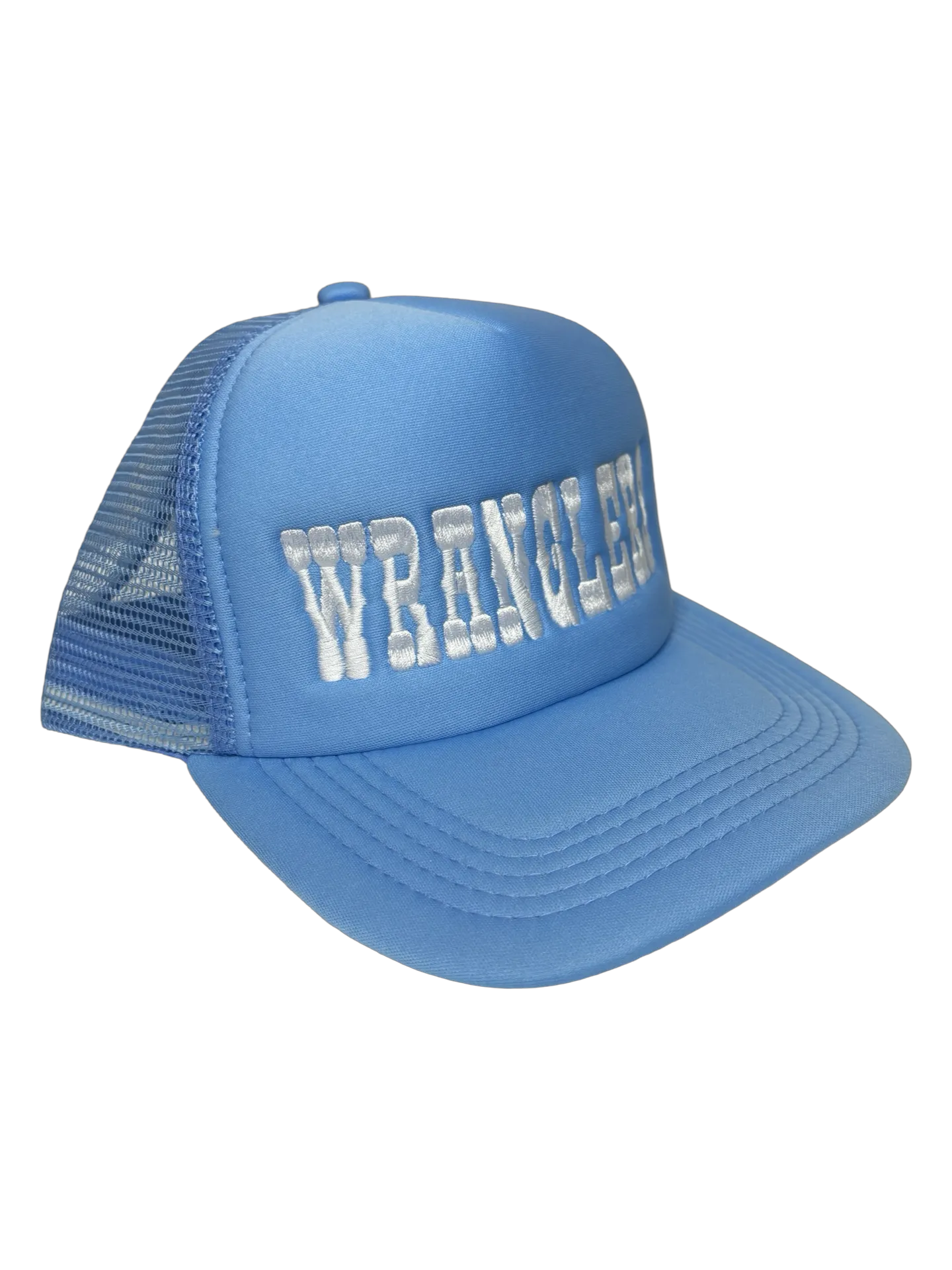 Wrangler Lt Blue in White Foam Trucker Hat