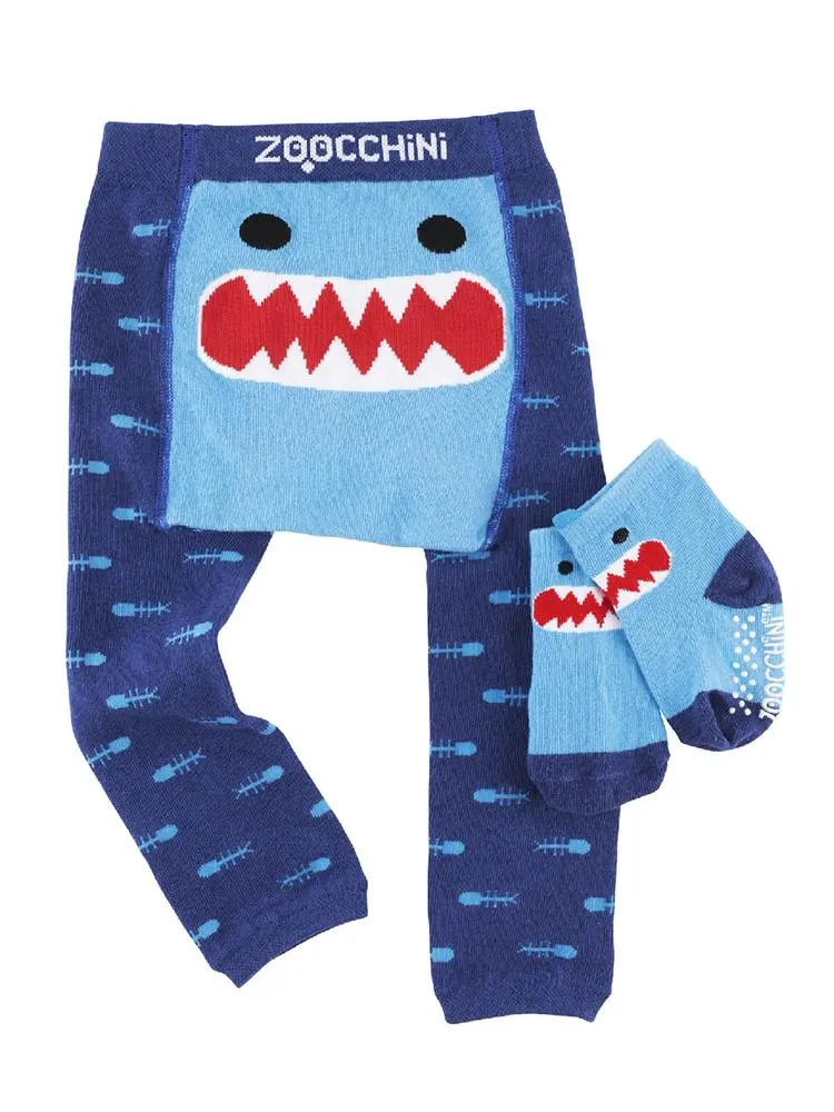 Zoocchini -  Kids Knit Mittens - Sherman The Shark
